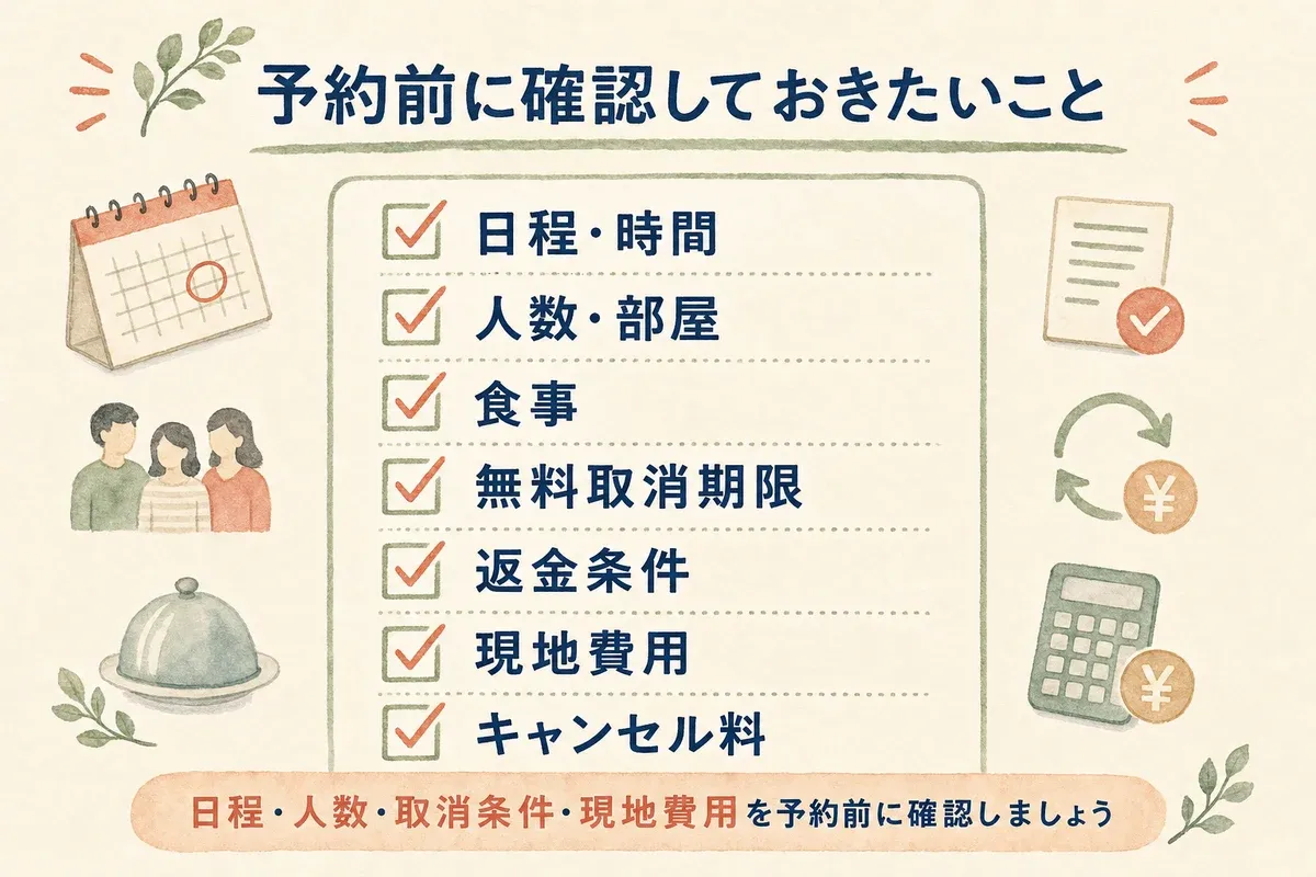 予約前の確認項目チェックリスト