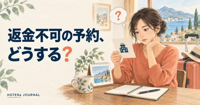 返金不可のホテルに行けなくなったら？取消条件・変更・出品を確認する順番