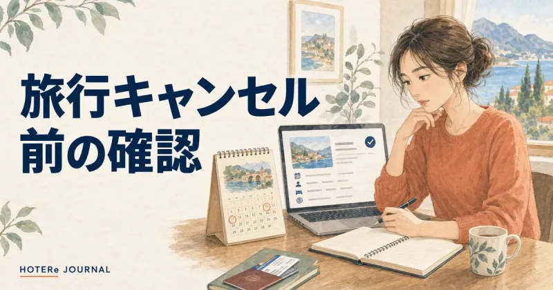 旅行に行けなくなったら？キャンセル前に確認したい予約・返金・変更の選択肢